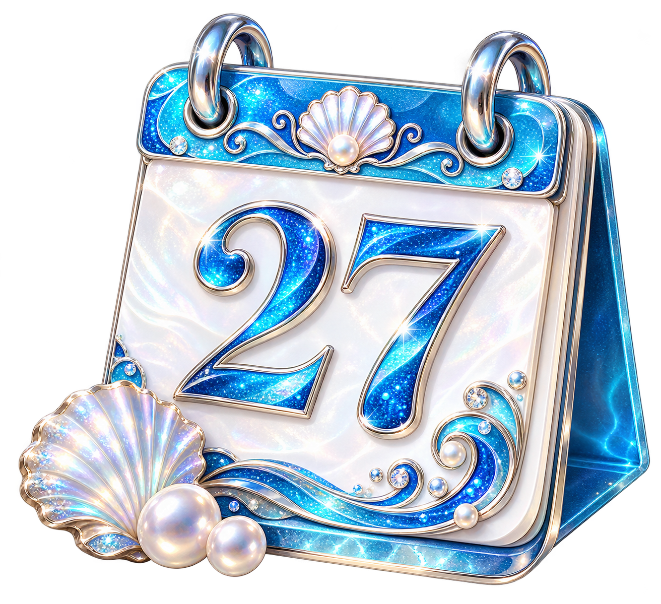 Calendario marino decorativo con el número 27